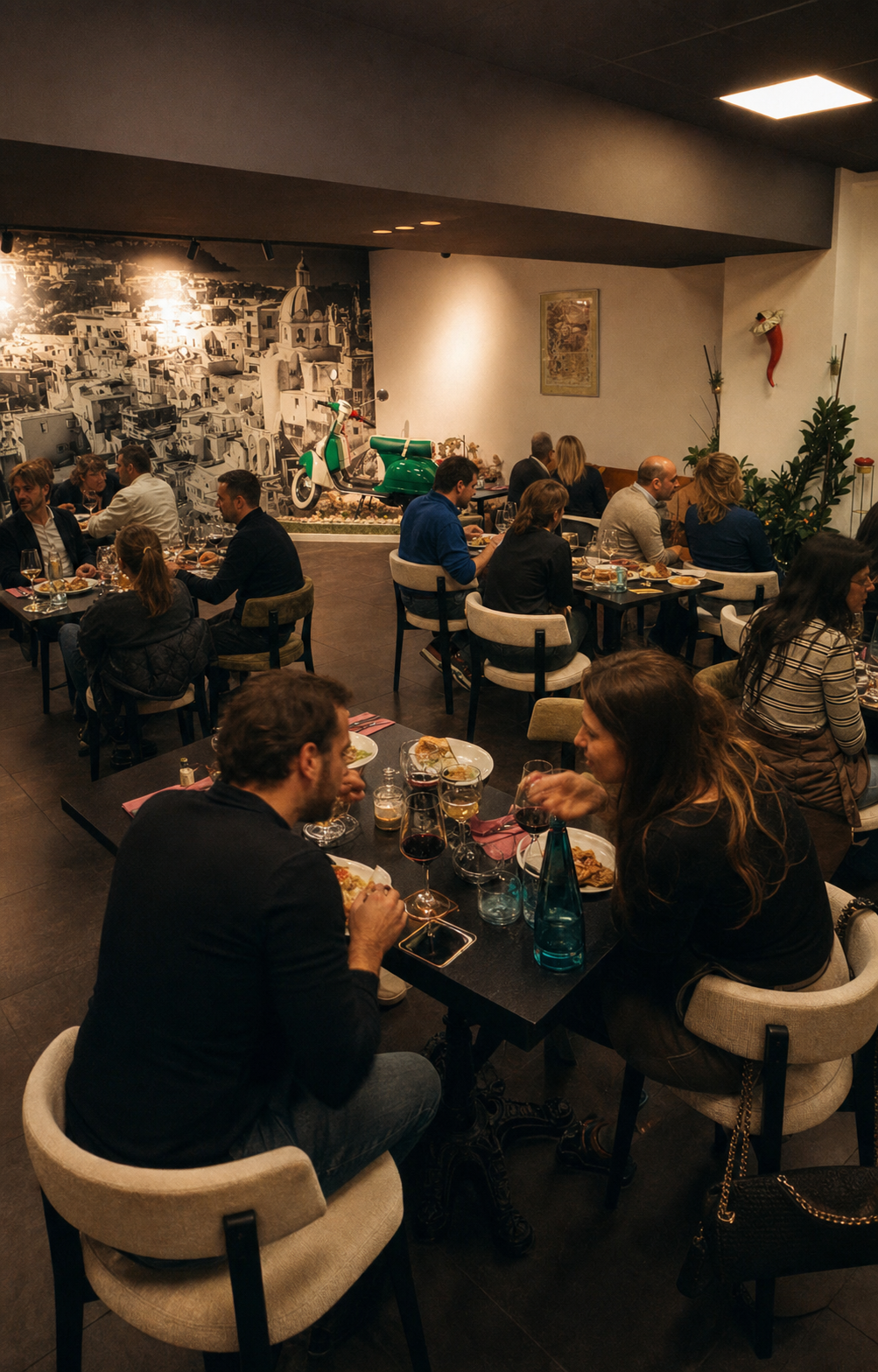 Salle animée de VIA NAPOLI 19 pendant le dîner
