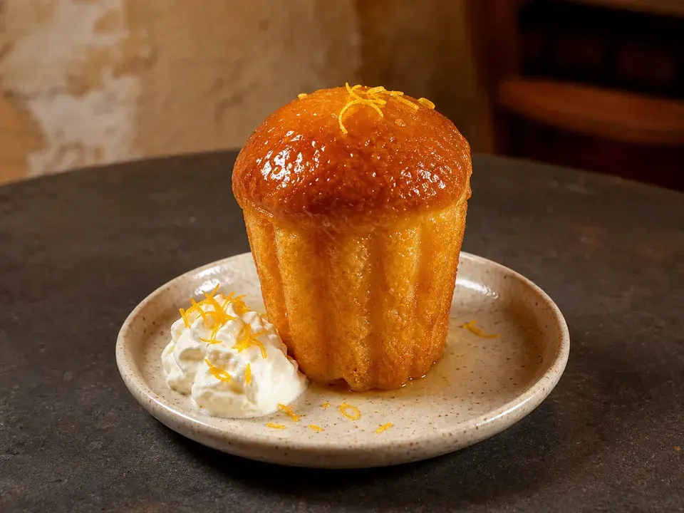 Babà au rhum servi chez VIA NAPOLI 19