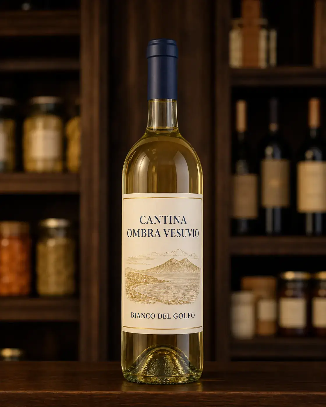 Bianco del Golfo de la marque fictive Cantina Ombra Vesuvio, vue principale