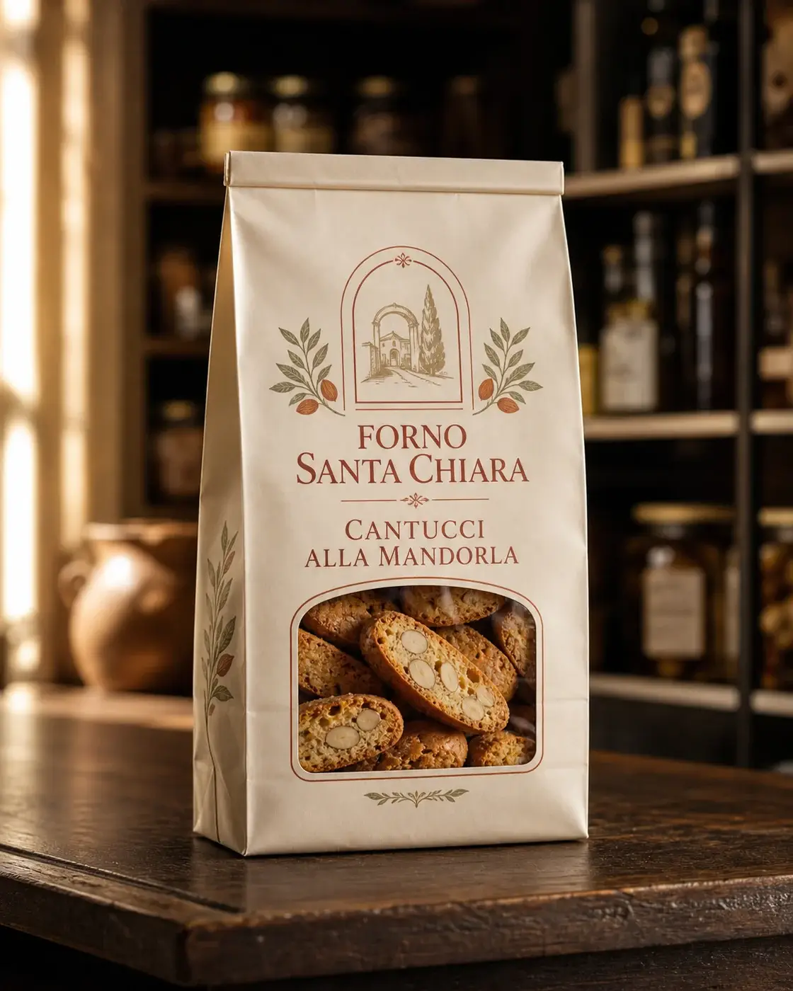 Cantucci alla Mandorla de la marque fictive Forno Santa Chiara, vue principale
