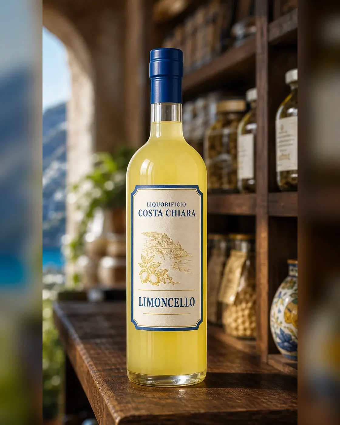 Limoncello de la marque fictive Liquorificio Costa Chiara, vue principale
