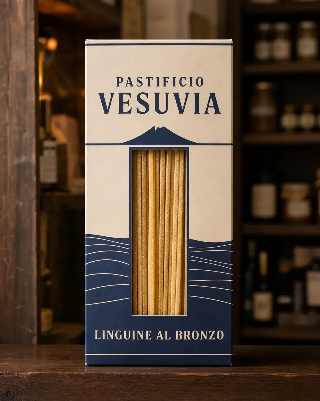 Linguine al Bronzo de la marque fictive Pastificio Vesuvia, vue principale