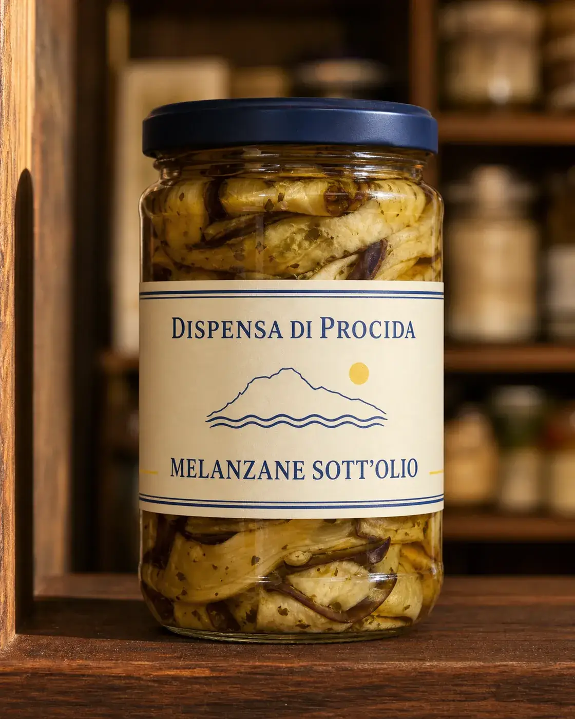 Melanzane sott’Olio de la marque fictive Dispensa di Procida, vue principale