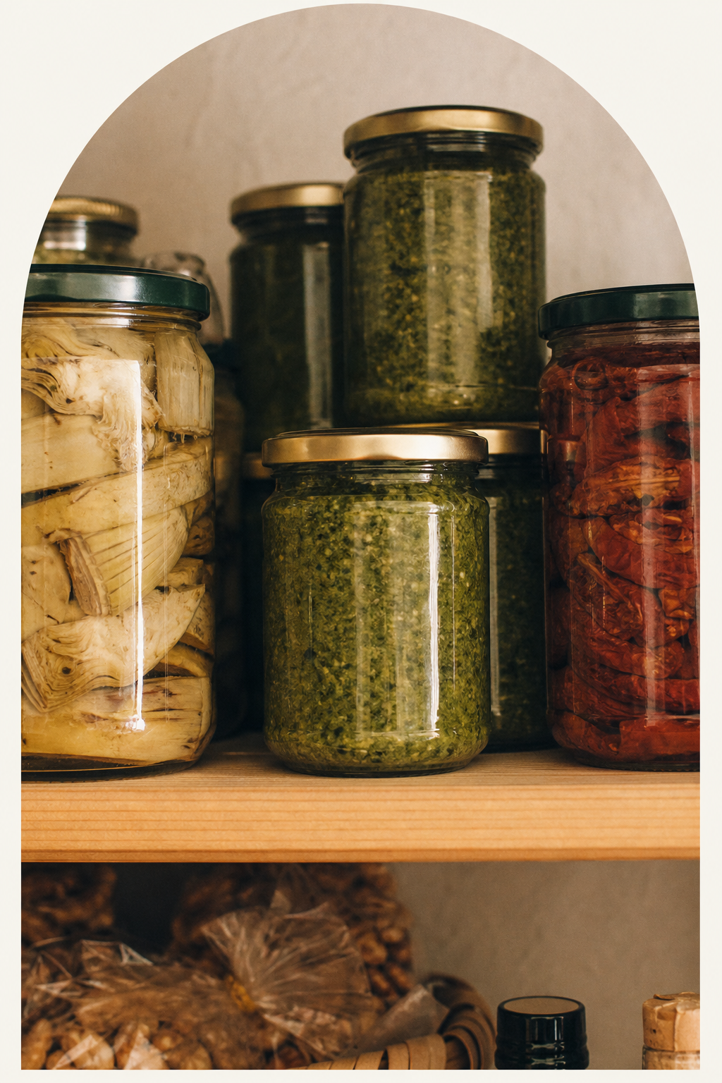 Gros plan sur des sauces et condiments italiens
