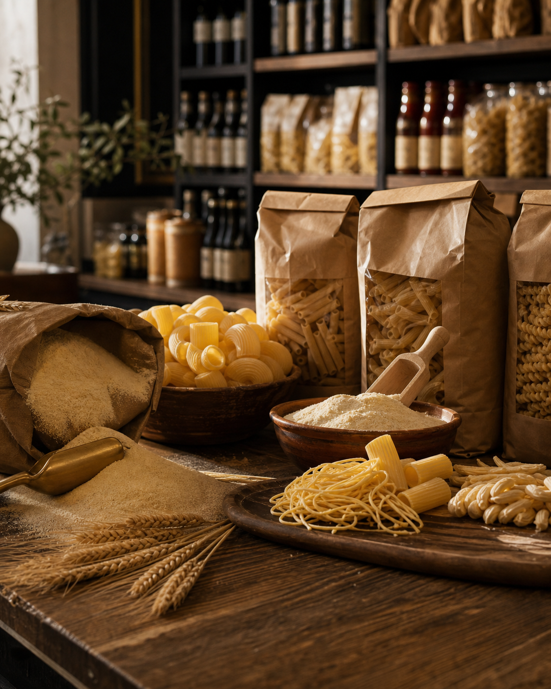 Pasta & farine présentés dans l’épicerie VIA NAPOLI 19