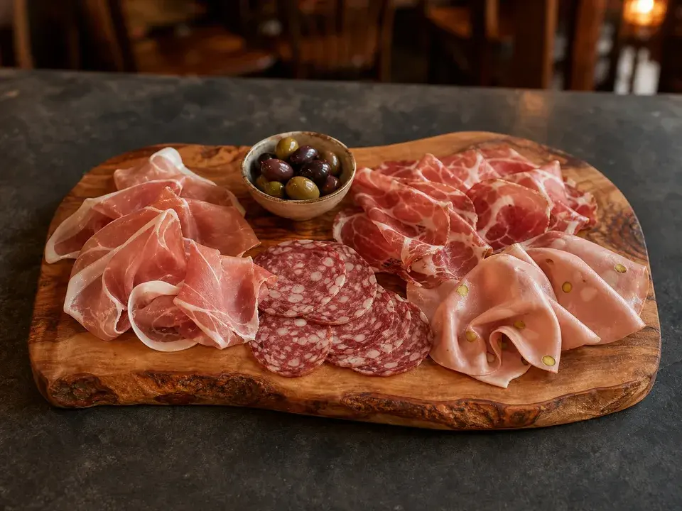 Planche de charcuterie servi chez VIA NAPOLI 19