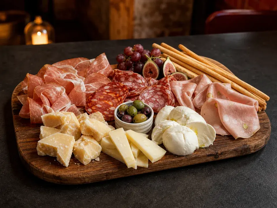 Planche charcuterie & fromages servi chez VIA NAPOLI 19