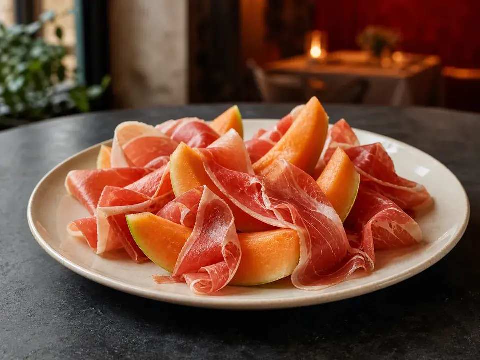 Prosciutto Melone servi chez VIA NAPOLI 19