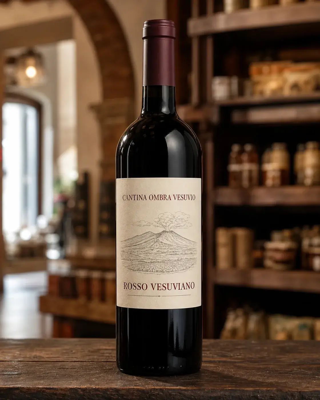 Rosso Vesuviano de la marque fictive Cantina Ombra Vesuvio, vue principale