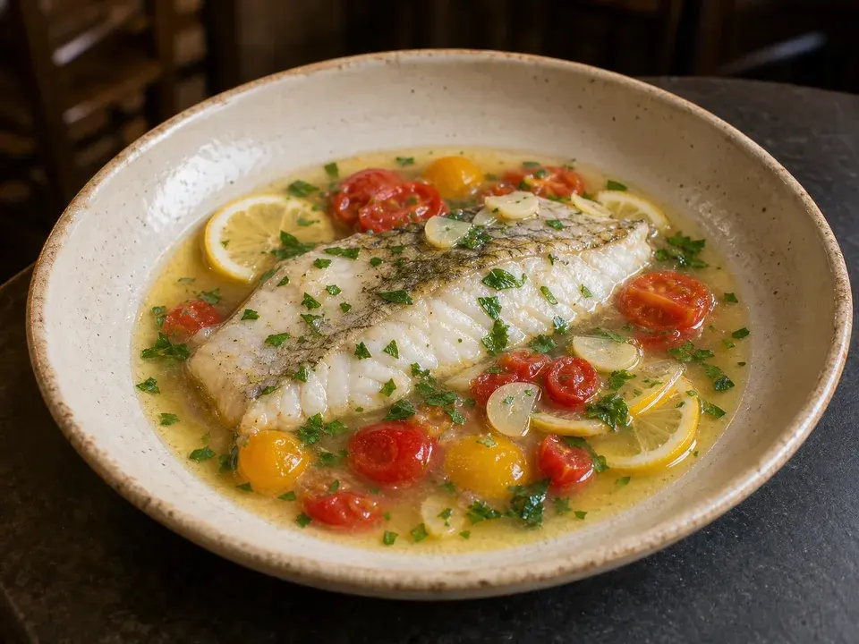Spigola Acqua Pazza servi chez VIA NAPOLI 19