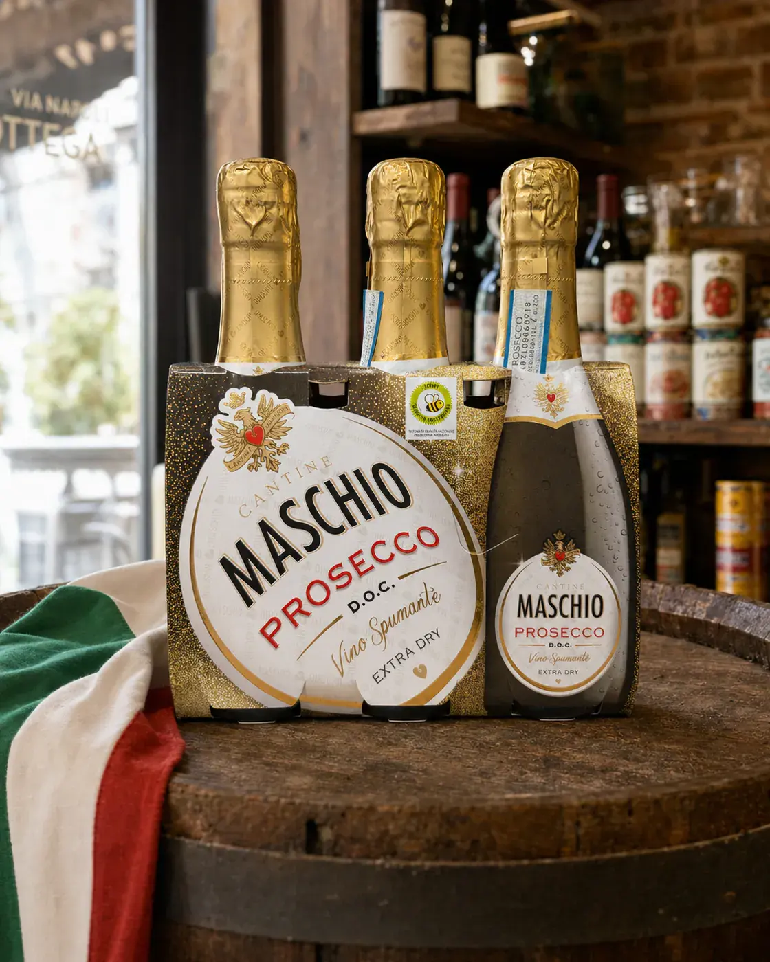 Maschio Prosecco multipack, plan large de face