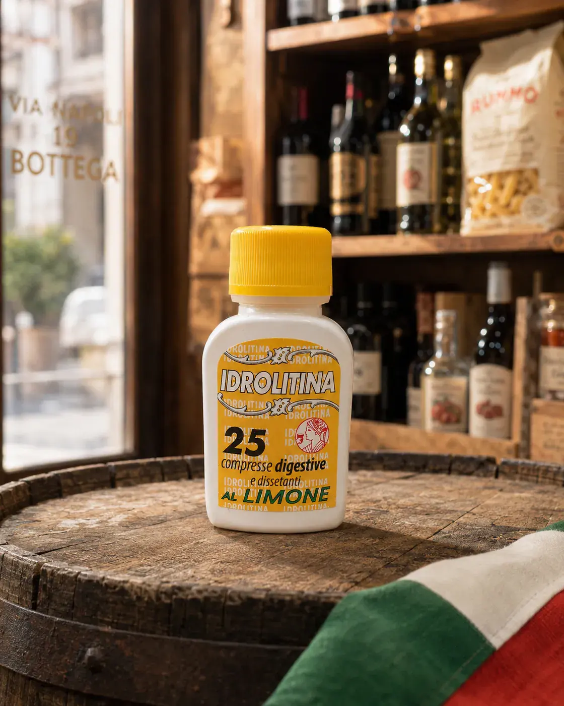 Idrolitina digestive al limone, plan large de face