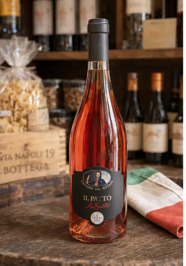 Il Patto Basilicata Rosato, plan large de face