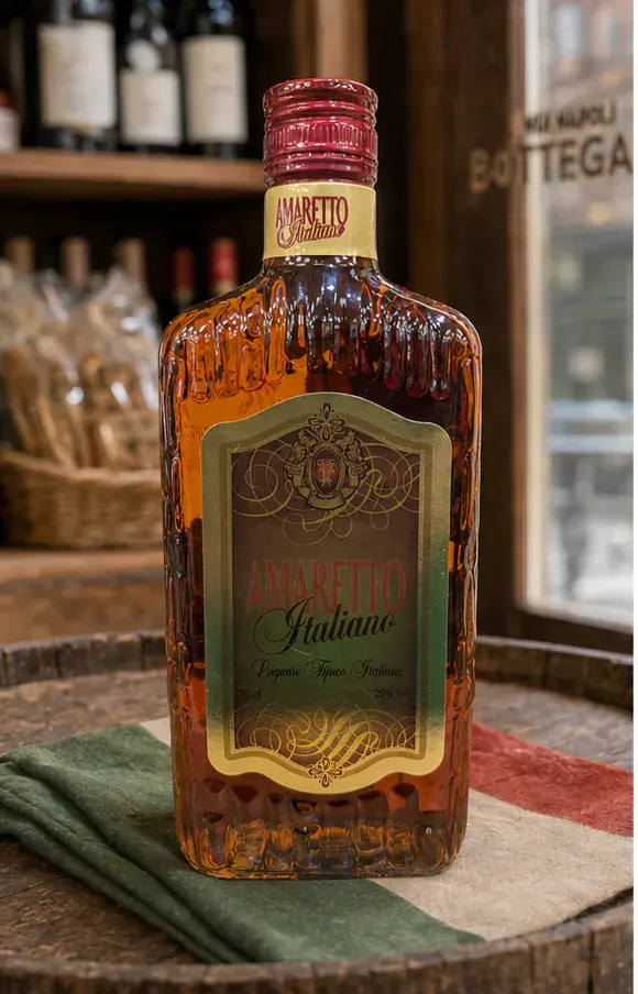 Amaretto Italiano, plan large de face