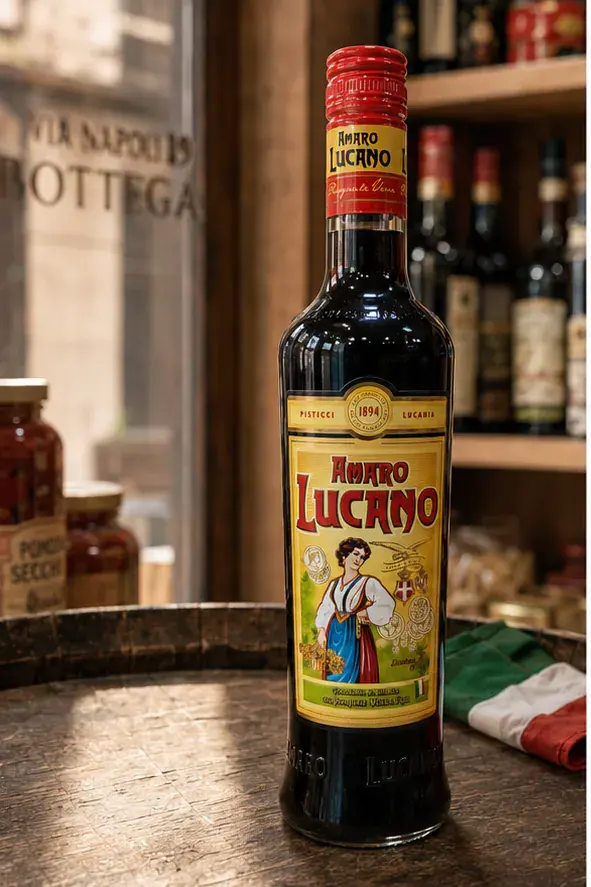 Amaro Lucano, plan large de face