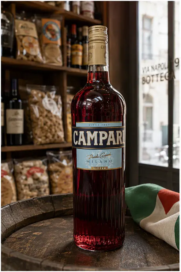 Campari, plan large de face