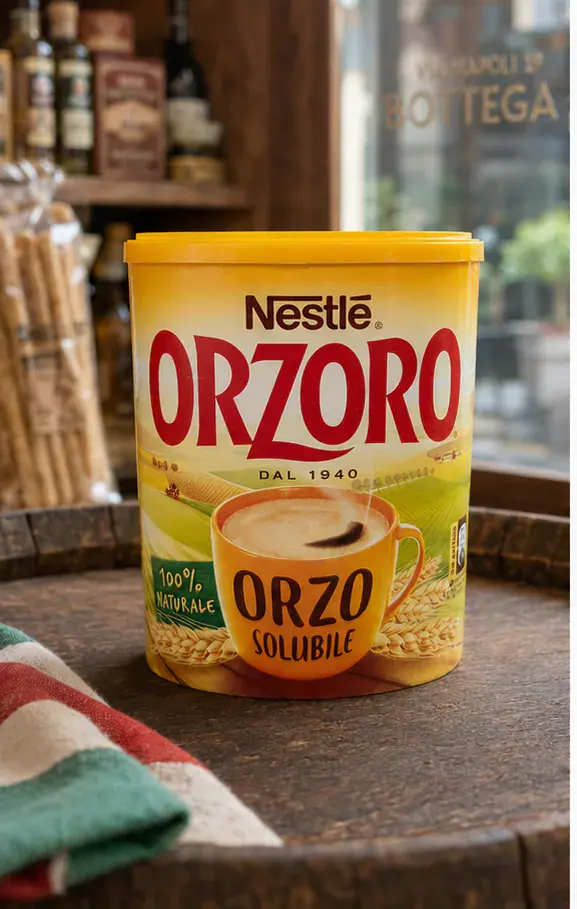 Nestlé Orzoro Orzo Solubile, plan large de face