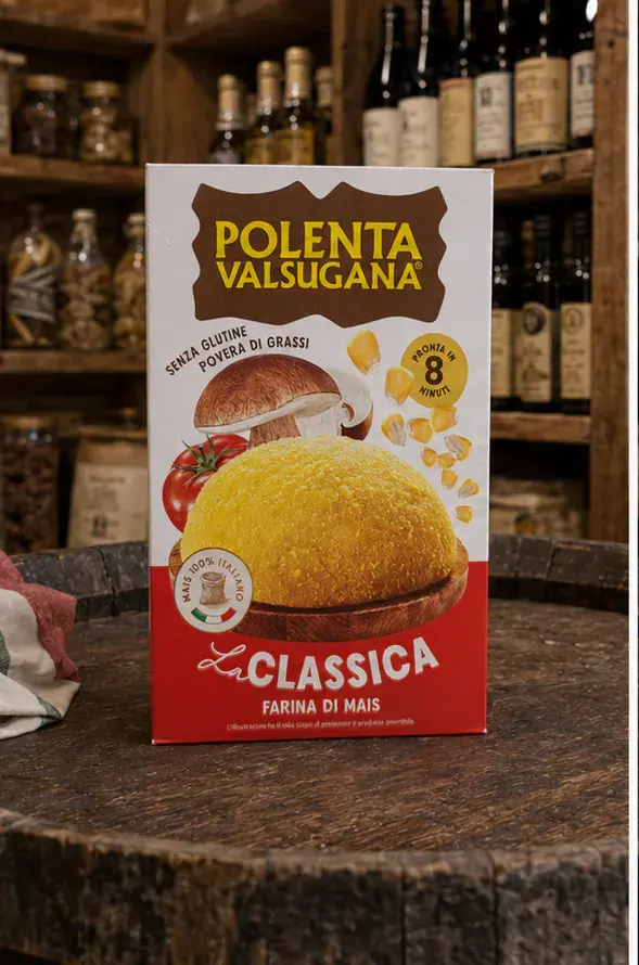 Polenta Valsugana Classica, plan large de face