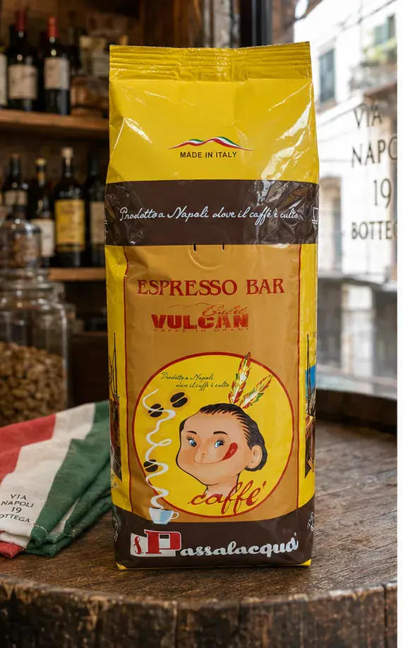 Passalacqua Espresso Bar Vulcan, plan large de face