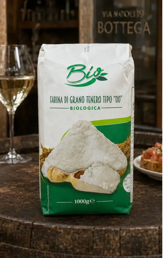 Farina di Grano Tenero Tipo 00 Biologica, plan large de face