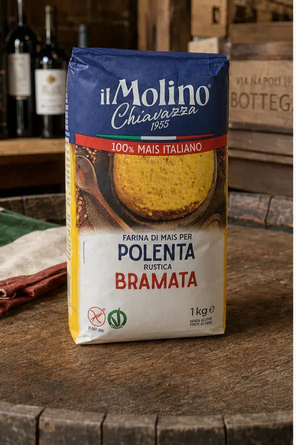 Molino Chiavazza Polenta Bramata, plan large de face