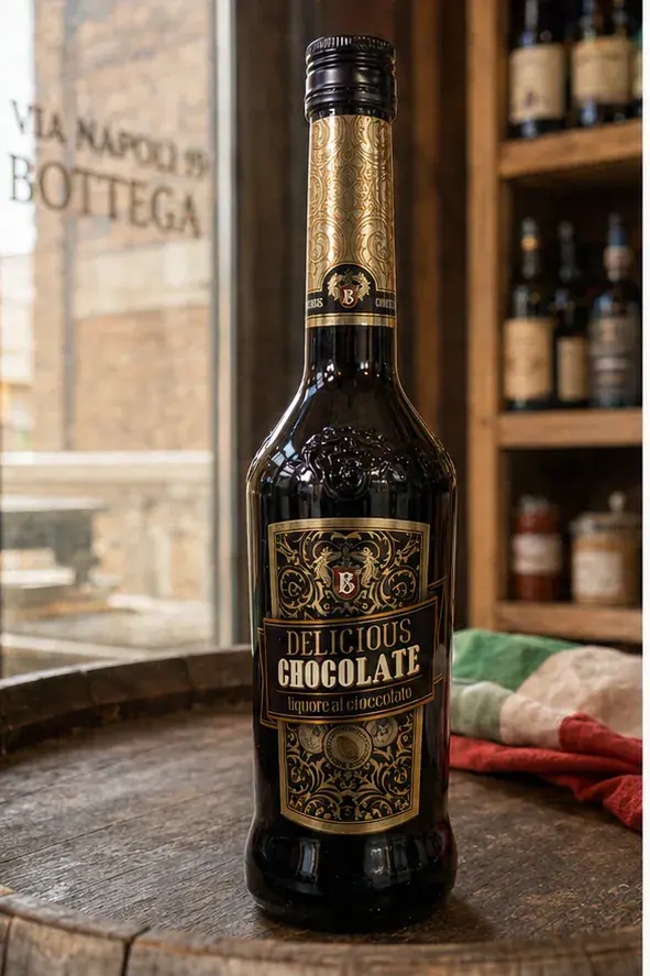 Delicious Chocolate Liquore, plan large de face