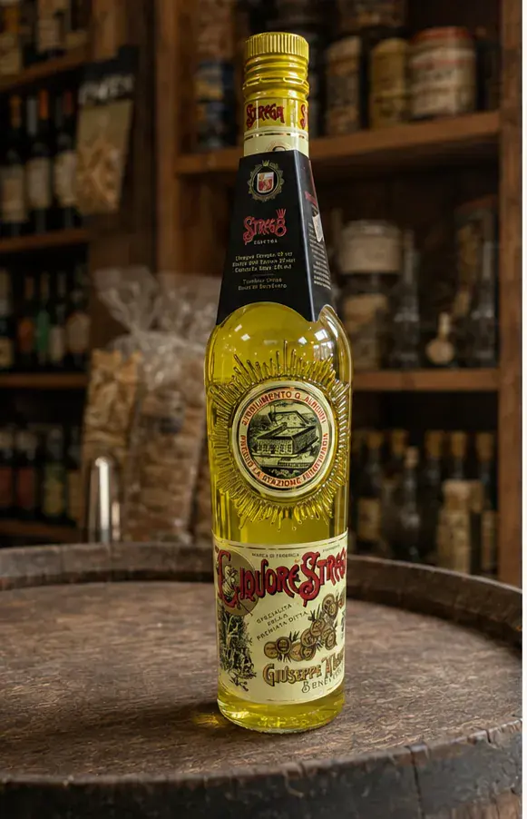 Liquore Strega, plan large de face