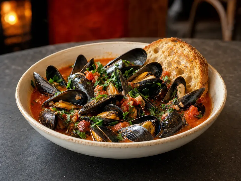 Zuppa di cozze servi chez VIA NAPOLI 19